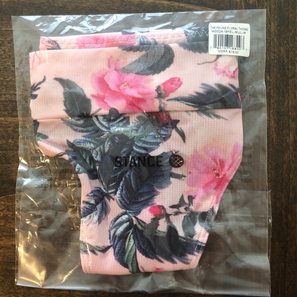 NWT Stance Feline Floral Wide Side Thong - Picture 4 of 7